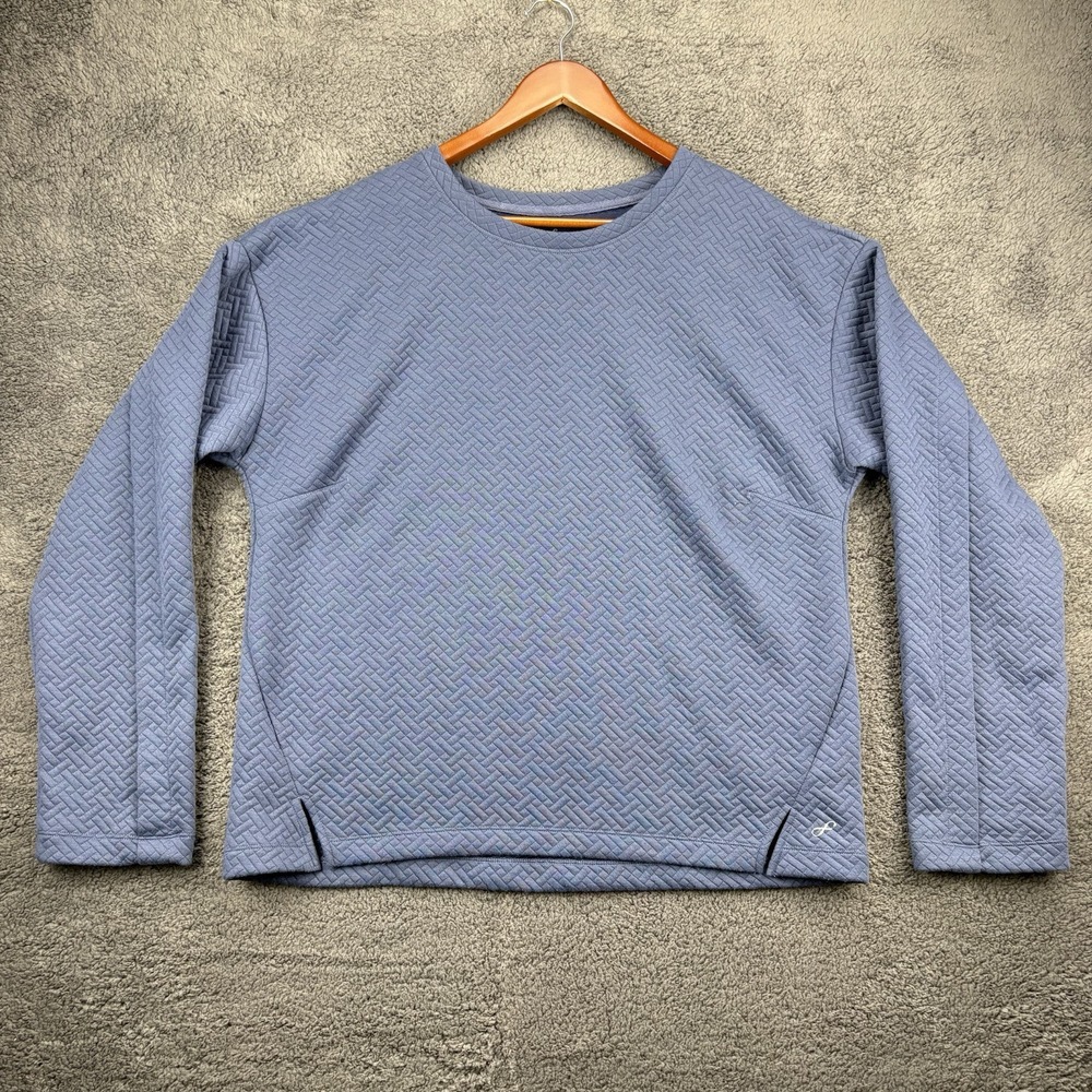 Freely‎ Sweatshirt Women XL Stretch Quilted Crew
